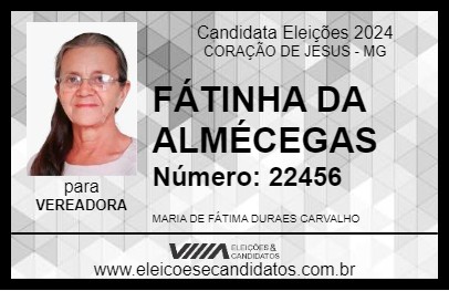 Candidato FÁTINHA DA ALMÉCEGAS 2024 - CORAÇÃO DE JESUS - Eleições