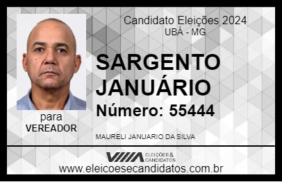 Candidato SARGENTO JANUÁRIO 2024 - UBÁ - Eleições