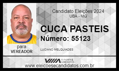 Candidato CUCA PASTEIS 2024 - UBÁ - Eleições