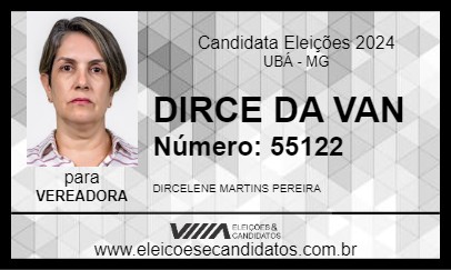 Candidato DIRCE DA VAN 2024 - UBÁ - Eleições