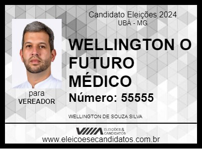 Candidato WELLINGTON O FUTURO MÉDICO 2024 - UBÁ - Eleições