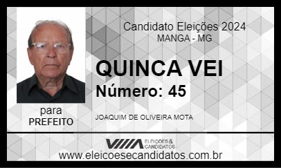 Candidato QUINCA VEI 2024 - MANGA - Eleições