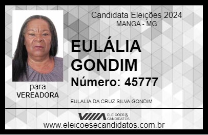 Candidato EULÁLIA GONDIM 2024 - MANGA - Eleições