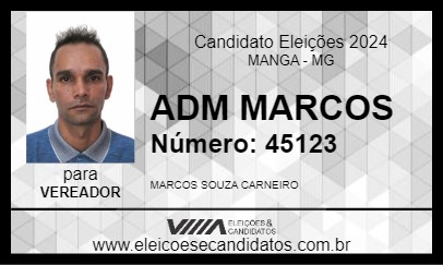 Candidato ADM MARCOS 2024 - MANGA - Eleições