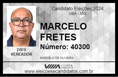 Candidato MARCELO FRETES 2024 - UBÁ - Eleições