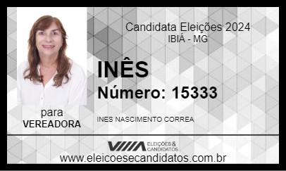 Candidato INÊS 2024 - IBIÁ - Eleições