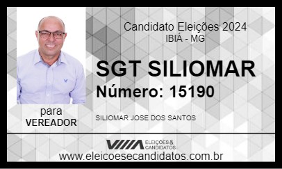 Candidato SGT SILIOMAR 2024 - IBIÁ - Eleições