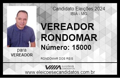 Candidato VEREADOR RONDOMAR 2024 - IBIÁ - Eleições