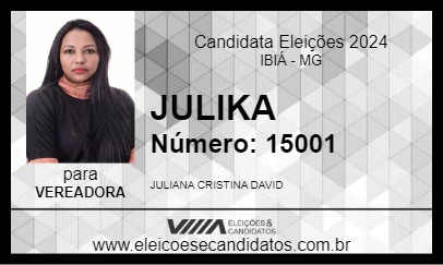 Candidato JULIKA 2024 - IBIÁ - Eleições