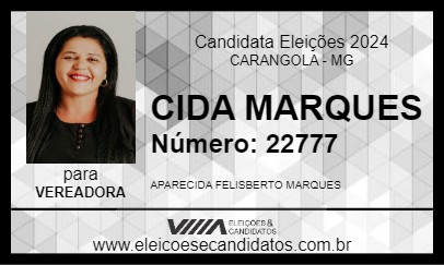 Candidato CIDA MARQUES 2024 - CARANGOLA - Eleições