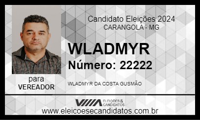 Candidato WLADMYR 2024 - CARANGOLA - Eleições