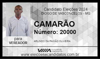 Candidato CAMARÃO 2024 - DIOGO DE VASCONCELOS - Eleições