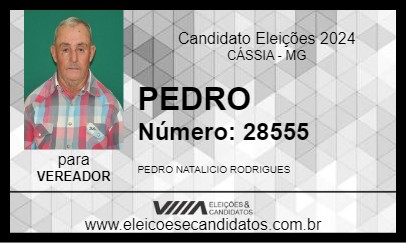 Candidato PEDRO 2024 - CÁSSIA - Eleições