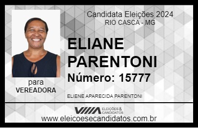 Candidato ELIANE PARENTONI 2024 - RIO CASCA - Eleições