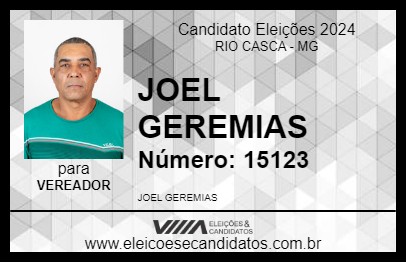 Candidato JOEL GEREMIAS 2024 - RIO CASCA - Eleições