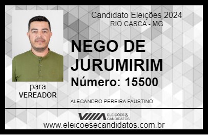 Candidato NEGO DE JURUMIRIM 2024 - RIO CASCA - Eleições