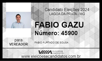 Candidato FABIO GAZU 2024 - LAGOA DA PRATA - Eleições