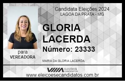 Candidato GLORIA LACERDA 2024 - LAGOA DA PRATA - Eleições