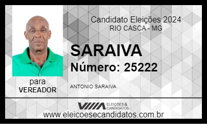 Candidato SARAIVA 2024 - RIO CASCA - Eleições