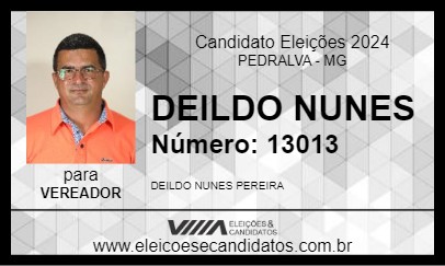 Candidato DEILDO NUNES 2024 - PEDRALVA - Eleições