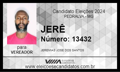 Candidato JERÊ 2024 - PEDRALVA - Eleições