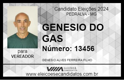 Candidato GENESIO DO GAS 2024 - PEDRALVA - Eleições