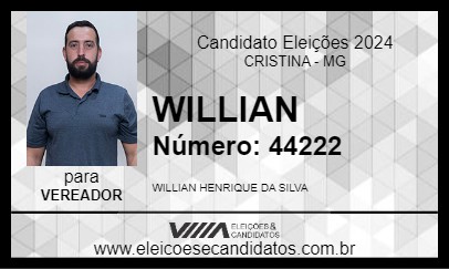 Candidato WILLIAN 2024 - CRISTINA - Eleições