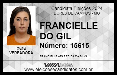 Candidato FRANCIELLE DO GIL 2024 - DORES DE CAMPOS - Eleições