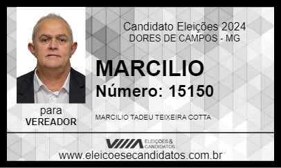 Candidato MARCILIO 2024 - DORES DE CAMPOS - Eleições