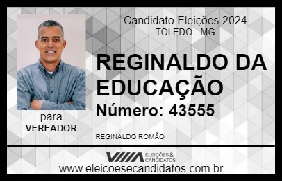 Candidato REGINALDO DA EDUCAÇÃO 2024 - TOLEDO - Eleições