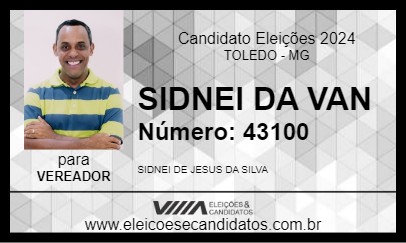 Candidato SIDNEI DA VAN 2024 - TOLEDO - Eleições