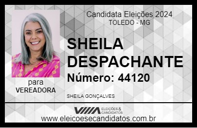 Candidato SHEILA DESPACHANTE 2024 - TOLEDO - Eleições