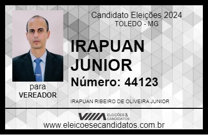 Candidato IRAPUAN JUNIOR 2024 - TOLEDO - Eleições