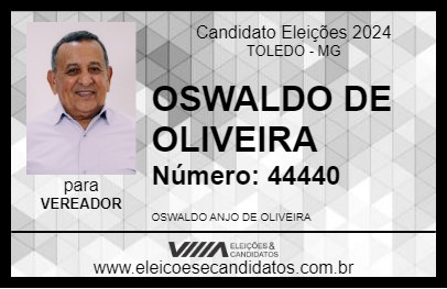 Candidato OSWALDO DE OLIVEIRA 2024 - TOLEDO - Eleições