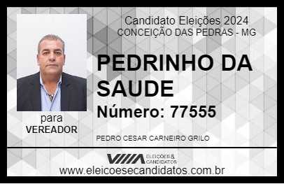 Candidato PEDRINHO DA SAUDE 2024 - CONCEIÇÃO DAS PEDRAS - Eleições