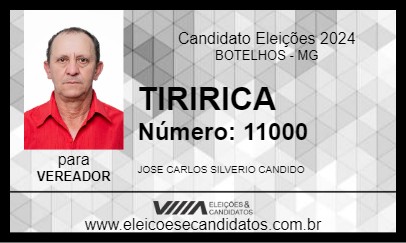 Candidato TIRIRICA 2024 - BOTELHOS - Eleições