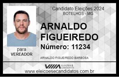 Candidato ARNALDO FIGUEIREDO 2024 - BOTELHOS - Eleições