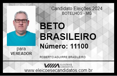 Candidato BETO BRASILEIRO 2024 - BOTELHOS - Eleições