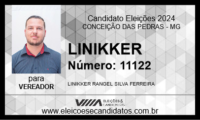 Candidato LINIKKER 2024 - CONCEIÇÃO DAS PEDRAS - Eleições