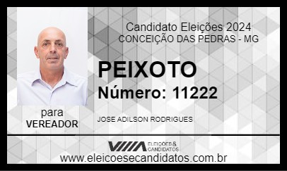 Candidato PEIXOTO 2024 - CONCEIÇÃO DAS PEDRAS - Eleições