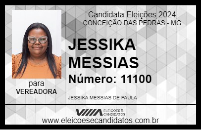 Candidato JESSIKA MESSIAS 2024 - CONCEIÇÃO DAS PEDRAS - Eleições