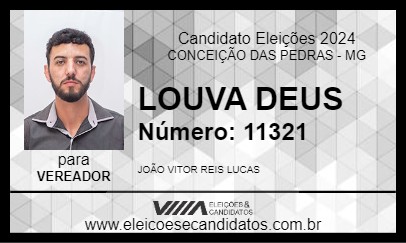 Candidato LOUVA DEUS 2024 - CONCEIÇÃO DAS PEDRAS - Eleições