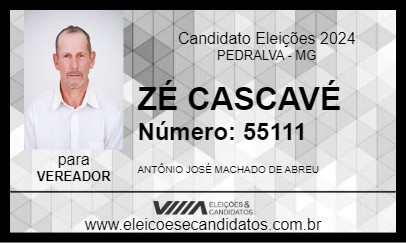 Candidato ZÉ CASCAVÉ 2024 - PEDRALVA - Eleições