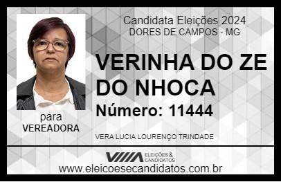 Candidato VERINHA DO ZE DO NHOCA 2024 - DORES DE CAMPOS - Eleições