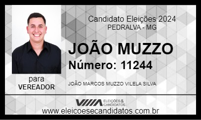 Candidato JOÃO MUZZO 2024 - PEDRALVA - Eleições