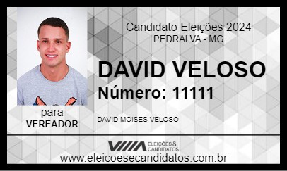 Candidato DAVID VELOSO 2024 - PEDRALVA - Eleições