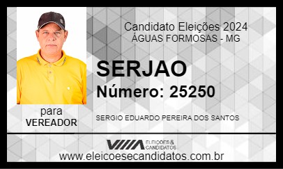 Candidato SERJAO 2024 - ÁGUAS FORMOSAS - Eleições