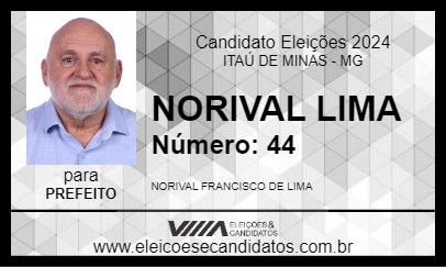 Candidato NORIVAL LIMA 2024 - ITAÚ DE MINAS - Eleições