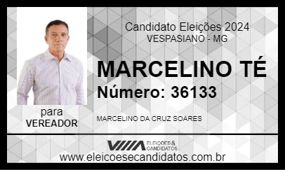 Candidato MARCELINO TÉ 2024 - VESPASIANO - Eleições