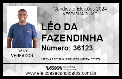 Candidato LÉO DA FAZENDINHA 2024 - VESPASIANO - Eleições